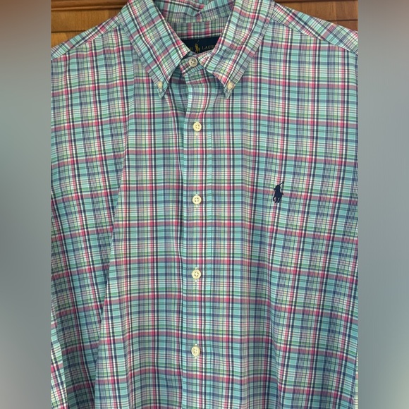 Ralph Lauren Other - Men’s RALPH LAUREN Polo Player Pastel Plaid Long Sleeve Button Down Shirt Large